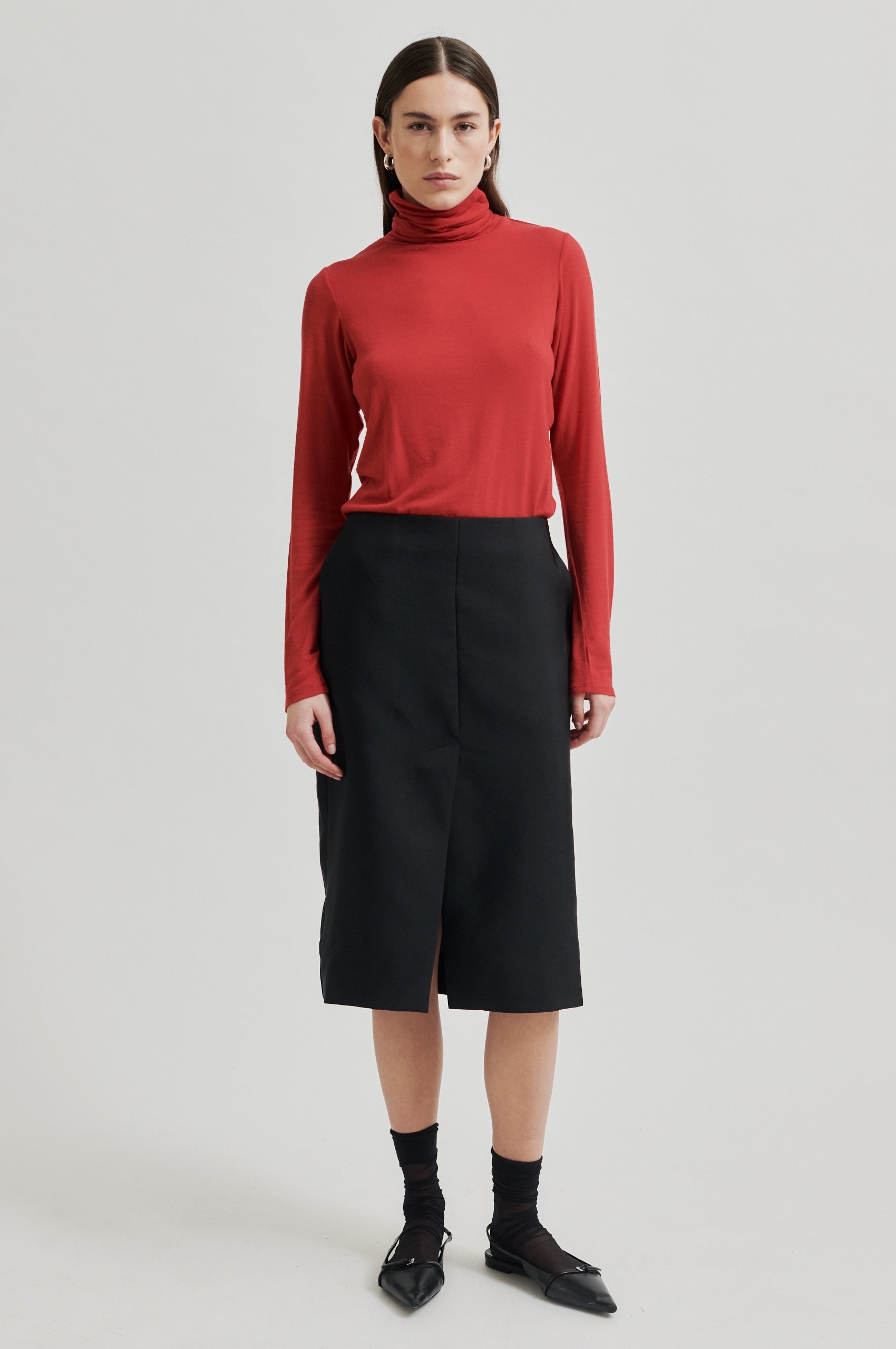 Matima T-Neck langærmet t-shirt - Emboldened